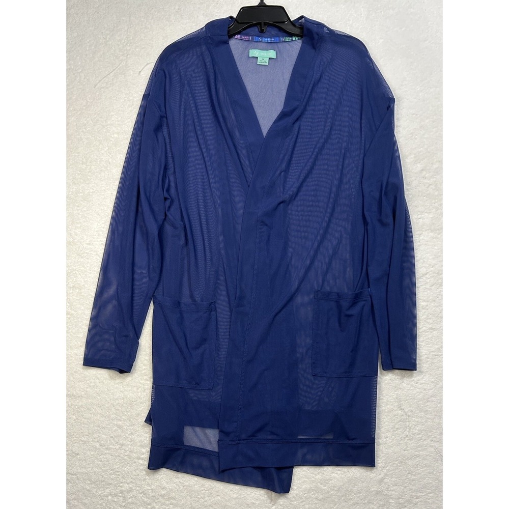 Lug Womens Size 1X Blue Long Sleeve Skeeter Duster Cardigan Top (K3)